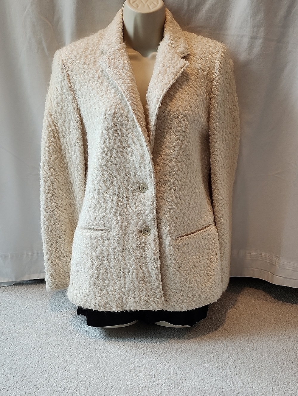 Raspini Cream Bouclé Women's Blazer Jacket